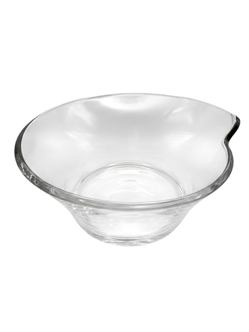 Villeroy Boch Wave Salad Bowl 7” Clear Crystal Contemporary Minimalist Dining
